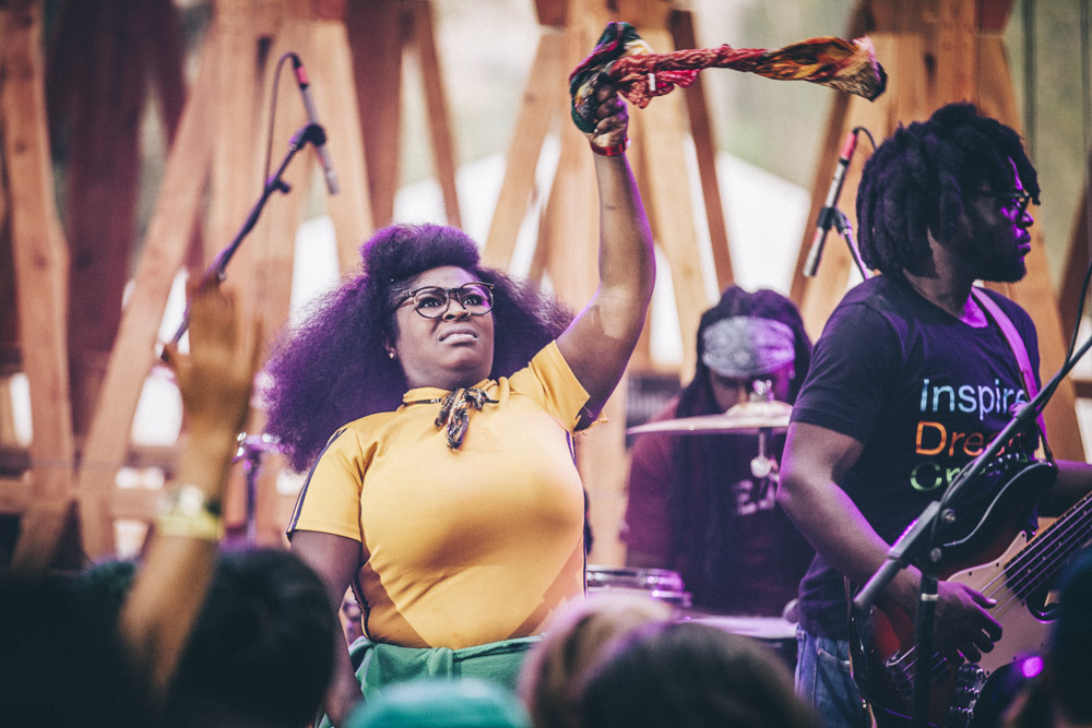 Tank and The Bangas, Pickathon, Pendarvis Farm, photo by Sam Gehrke