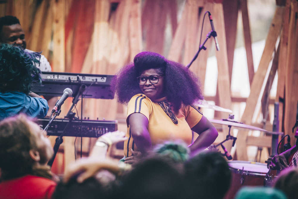 Tank and The Bangas, Pickathon, Pendarvis Farm, photo by Sam Gehrke