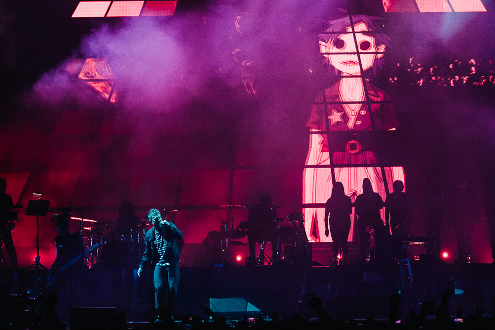 Gorillaz, KeyArena, Seattle Center, photo by Blake Sourisseau