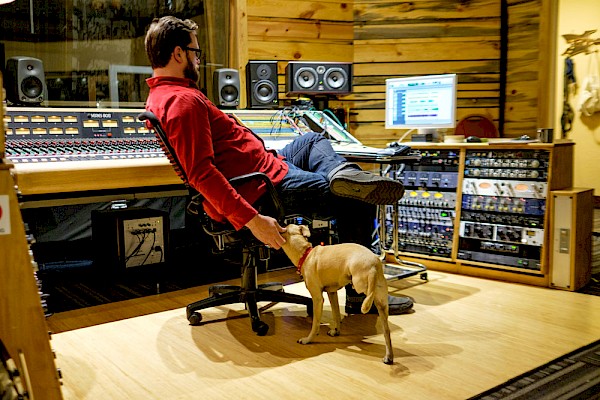 Richards and Scout hard at work: Photo by Justin Kent