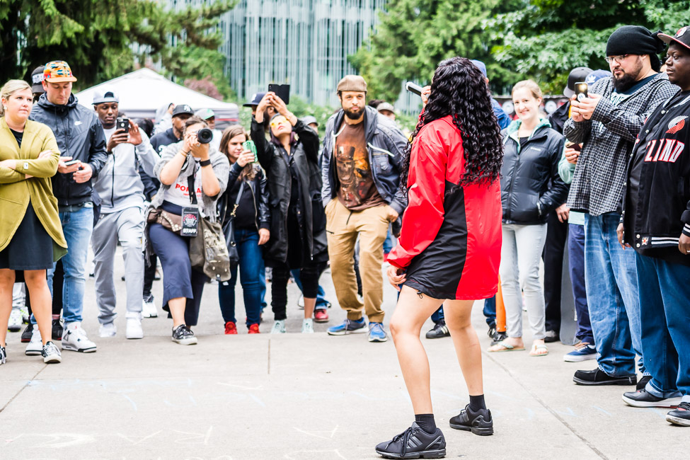 Karma Rivera, Portland Hip-Hop Day, photo by Miguel Padilla