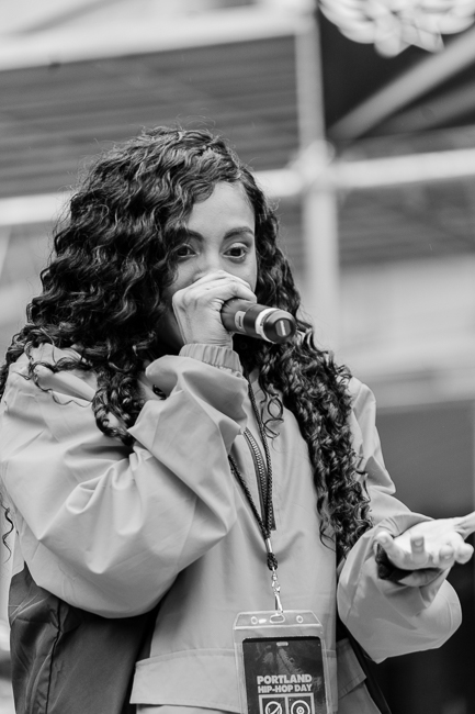 Karma Rivera, Portland Hip-Hop Day, photo by Miguel Padilla