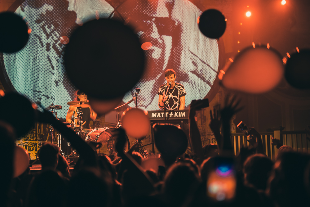 Matt and Kim, Crystal Ballroom, photo by Andrew Wallner